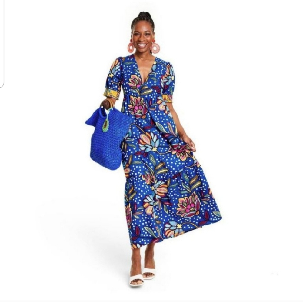 NWT Tabitha Brown x Target Mixed Floral Print Puff Sleeve Dress